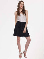 Ruffled Wrap Skirt with Tie Belts
