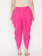 Women Pink Solid Dhoti Pants