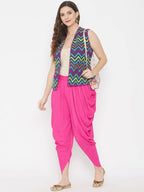 Women Pink Solid Dhoti Pants
