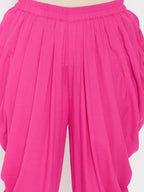 Women Pink Solid Dhoti Pants