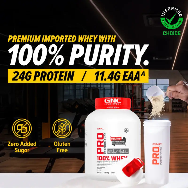 GNC Complete Gym Set | 100% Whey Protein with Black Gym Bag & Shaker