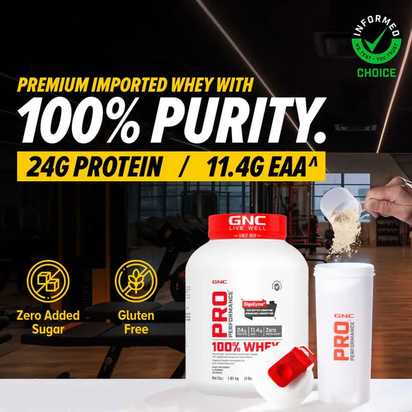 GNC Complete Gym Set | 100% Whey Protein with Black Gym Bag & Shaker